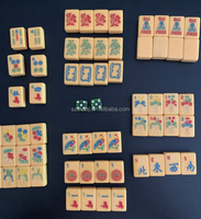 Ensemble de Mahjong américain en acrylique marbré gravé en profondeur pour 4 joueurs, idéal pour les soirées à la maison, les clubs, les tournois et les soirées de jeux en famille