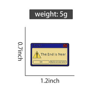 Pin esmaltado <span class=keywords><strong>de</strong></span> error <span class=keywords><strong>de</strong></span> ordenador, broche <span class=keywords><strong>de</strong></span> mensaje emergente divertido, Digital insignia <span class=keywords><strong>de</strong></span> estilo, regalo <span class=keywords><strong>de</strong></span> joyería para amigos, venta al por mayor - Product Image 6
