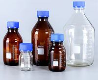 Pipette liquide, équipement d'expérimentation de laboratoire chimique, bouchon de réactif, flacon en verre avec bouchon à vis bleu, 100 ml, 250 ml, 500 ml, 1000 ml