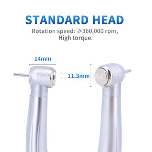 트리플 워터 스프레이 알루미늄 합금 핸들 LED 고속 에어 터빈 <span class=keywords><strong>E</strong></span> 제너레이터가있는 자체 전원 치과 핸드피스 - Product Image 5