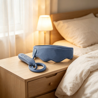 Masque oculaire chauffant sans fil à pression d'air, masseur oculaire rechargeable avec massage par airbag pour les tempes, pour soulager la fatigue oculaire et les maux de tête