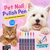 Marqueurs pour l'art des ongles des animaux de compagnie, 12 couleurs, stylo marqueur personnalisé, tube à pointe fine spécialisée, stylos pour l'art des ongles, stylo à peinture acrylique pour dessin au trait à la main