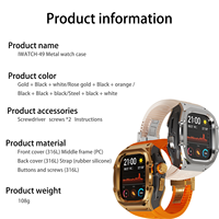 Kit de modification de luxe pour Apple Watch Ultra 3 2 1 49 mm, boîtier en acier inoxydable pour IWatch, bouton en acier inoxydable pour bracelets Apple Watch Ultra