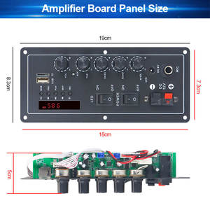 VIRE <span class=keywords><strong>7.4V</strong></span> 리튬 이온 배터리 휴대용 오디오 패널 2.0CH 스테레오 12V 듀얼 채널 블루투스 앰프 자동차 및 야외 노래방 - Product Image 3