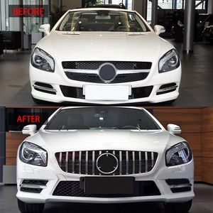 กระจังหน้าทรง GT สำหรับ Mercedes-Benz SL-Class R231 ผลิตจากพลาสติก ABS สำหรับเปลี่ยนแทนกระจังหน้าเดิม ปี 2013-2016 - Product Image 2