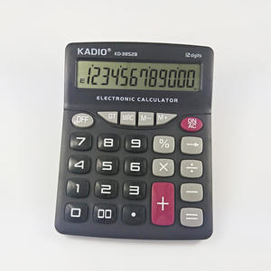 Calculatrice de bureau Kd-3852B, 12 chiffres, noire, en ABS, avec fonction d'impression de logo - Product Image 2