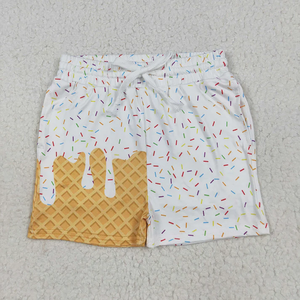 Pantalones Cortos de Verano al por Mayor para Bebés y Niños Pequeños, con Estampado de Goteo de Helado, Cintura Elástica y Cordón Ajustable, Ropa de 3 a 16 Años - Product Image 5