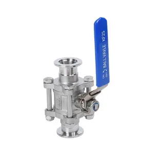 GU Série Aço Inoxidável 3-Piece Manual KF25 Válvula De Esfera De Vácuo - Product Image 2