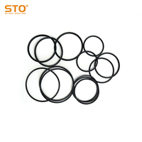 Anneau en O en caoutchouc NBR à clipser circulaire, 38 mm, encapsulé PTFE, noir, 30-90 Shore A, pour bétonnière