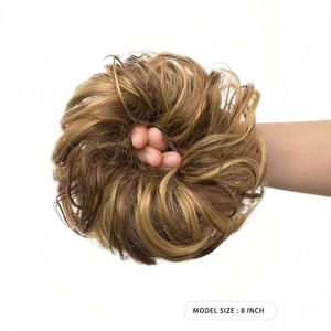 FQ001 ต่อผมทรงบัน K-silk P-silk แบบม้วน สำหรับงานแต่งงาน อุปกรณ์เสริมผมทรง Updo สำหรับผู้หญิง - Product Image 3