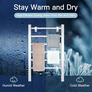 Secador <span class=keywords><strong>de</strong></span> Toallas con Barras <span class=keywords><strong>de</strong></span> Aluminio Color Plata, Secador <span class=keywords><strong>de</strong></span> Toallas Calefactado con <span class=keywords><strong>Luz</strong></span> Indicadora - Product Image 4