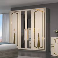 Ensemble de meubles de maison en bois Royal, 6 tiroirs, style moderne, lit King Size, luxe turc