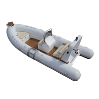 Bateau de pêche gonflable électrique stable Haohai RIB500 5m, certifié CE, en Hypalon PVC, 6 personnes, lac, extérieur