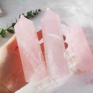 Cristal de Cuarzo Rosa Natural de Alta Calidad al por Mayor, Torre de Cristal Curativa para Decoración - Product Image 5