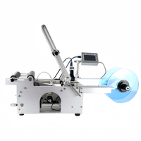 Applicatore di Etichette Rotonde da Tavolo con Codificatore di Data Integrato - Soluzione di Etichettatura Versatile per Bottiglie e Lattine