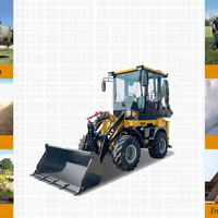 AOLITE CE 35-12 1.2t pelle frontale chinoise chargeuse sur pneus ALT 4WD mini pelle chargeuse pelleteuse arrière houe équipement construction