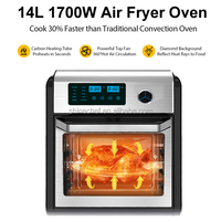 Four à convection électrique 1700W 20L, friteuse à air chaud, grille-pain, fonction maintien au chaud, écran LED, haute qualité, cuisson sans huile