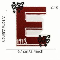 Patch en tissu brodé thermocollant Série Rouge pour Sororité – Broderie informatisée en fil de polyester pour sacs et vêtements