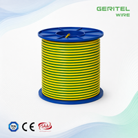 Cable de Construcción de Cobre de un Solo Núcleo, Aislado en PVC Verde Amarillo V-90, 0.6/1KV Clase 2, Certificado AS/NZS 5000.1, SAA/CE/VDE/TUV