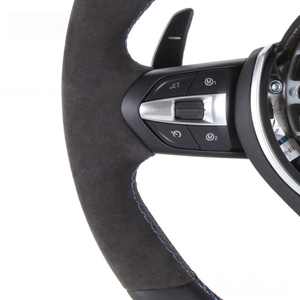 Volante in Pelle Alcantara M Sport Personalizzato per <span class=keywords><strong>BMW</strong></span> F10 F15 F16 F20 F25 F30 F31 F34 F36 M3 F80 M4 F82 X5 E70 E72 E90 E92 - Product Image 4
