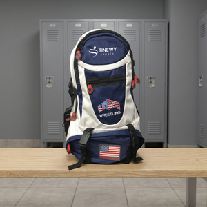High Quality Custom Embroidered Logos USA Miami Style Waterproof Wrestling <b>Backpacks</b> PVC Zipper 36-56L Capacity Unisex Design - Product Image 3