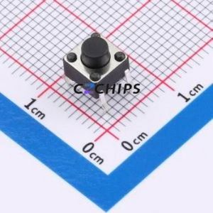 BX-TS-26-6655CJ Tactile Switch Through hole-4P,6x6mm Switch Single Pole Single Throw Round Button 2.6N Through Hole - Product Image 1