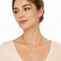 Collier pendentif lettre plaqué or 18 carats, en cuivre et zircon, chaîne de clavicule minimaliste, bijoux de mode