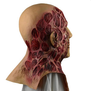Masque en latex effrayant et astucieux pour Halloween, accessoires de maison hantée, zombie mutant <span class=keywords><strong>d</strong></span>'<span class=keywords><strong>horreur</strong></span>, accessoires de jeu de rôle en salle secrète - Product Image 2