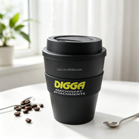 Tasse à café écologique de 12 oz avec couvercle, sublimation marine, pour la santé