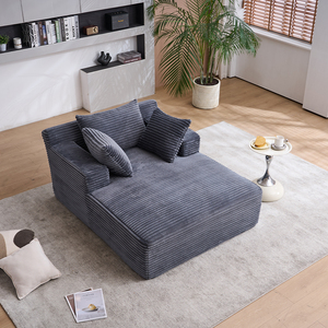 Canapé-lit convertible à assise profonde avec rangement, design compact pour appartement, canapé d'angle moderne rembourré en éponge - Product Image 1