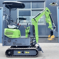 Mini-excavatrice LAWNIO à chenilles en caoutchouc entièrement personnalisable, forte force de creusement pour la construction en intérieur