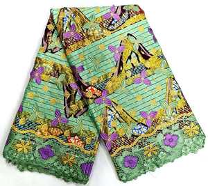 Nouvel Arrivage du Fabricant : Tissu <span class=keywords><strong>Africain</strong></span> Ankara Peigné à Paillettes 3D, Motif Batik, Poids Moyen, 5 Yards - Product Image 6