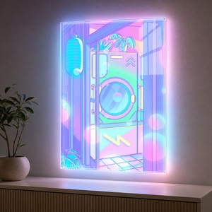 Arte Murale Cyberpunk Giapponese, Stile Neon Retrò Futuristico, Stampa Illuminata in Stile Anime <span class=keywords><strong>per</strong></span> Sala Giochi, <span class=keywords><strong>Camera</strong></span> <span class=keywords><strong>da</strong></span> <span class=keywords><strong>Letto</strong></span>, Caffè, Hotel - Product Image 4