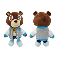 Boneka Beruang Teddy Gaya Kanye Baru Super Lembut 31cm-50cm Mainan Plush Trendi untuk Bayi