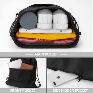 Factory Cheap Price Polyester <b>Drawstring</b> <b>Backpack</b> String Sports Sack Pack Gym Sack With Side Pocket - Product Image 2