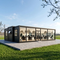 Bureau modulaire LESEN en conteneur préfabriqué, portable, extensible, maison mobile au design moderne pour appartement, bureau à domicile, chantier