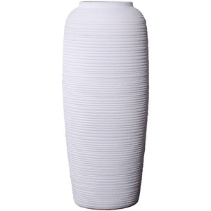 Vase en céramique de sol en grès blanc de Jingdezhen avec un style simple Art déco Glaçure unie pour la décoration de la maison Mariage Salon - Product Image 4