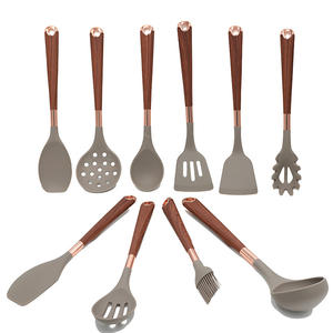 Bakest غير عصا المطبخ اكسسوارات طقم حلل استانلس ستيل الجملة 10 قطعة أدوات مطبخ s سيليكون مجموعة أدوات المطبخ الطبخ أداة - Product Image 1