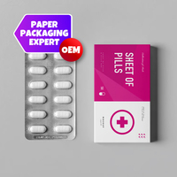 Boîte de médecine en papier pharmaceutique imprimée sur mesure avec logo pour l'emballage de médicaments d'approvisionnement OEM