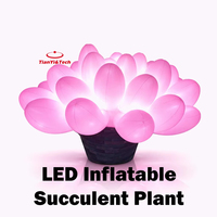 Modèle de fleur gonflable géant en nylon personnalisé avec ventilateur intégré / Ballon publicitaire pour événements de bar