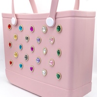 Bolso de mano de playa EVA de lujo con Mini purpurina duradera, inserciones de abalorios de diamantes, accesorios decorativos elegantes para niñas