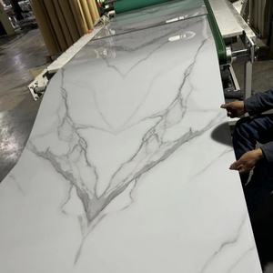 Pannello Murale in PVC UV Effetto Marmo Lucido di Lusso, Anti-Acqua, Facile da Pulire, Adesivo, Grande Formato 1220*2440 1220*2800 1220*2900mm - Product Image 6