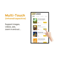Écran LCD mural pour tablette Poe Android 10/15/22/32/43/55/65 pouces boîtier métallique Interface USB écran tactile multi-capacitif