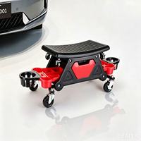 JYM-F1 Hochbelastbarer Mobiler Werkstatthocker Verschleißfester Rollender Mechaniker-Stuhl mit Ablagefach für Garagenservice