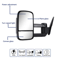 Rétroviseur latéral électrique noir XMAXVISION de haute qualité pour Nissan Y62 Patrol 2013+, ABS+Verre, extensible, avec clignotant, neuf, garantie 1 an