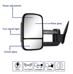 Espejos Retrovisores Extensibles Eléctricos Negros XMAXVISION 2013+ para Nissan Y62 Patrol con Intermitentes, Nuevos, 1 Año de Garantía - Product Image 2
