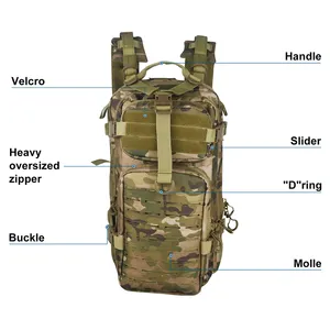 Durable Tactical Molle Gym Backpack Outdoor Waterproof Camouflage Tactical Hiking Backpacks