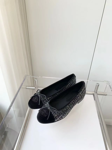 Zapatos de Diseñador de Lujo, Zapatos de Ballet para Mujer, Zapatos Planos de Cuero con Lazo, Punta Redonda, Color Combinado - Product Image 5