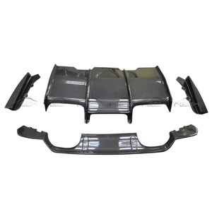 PSM Style Rear Bumper Shark Fins Spoiler Wing Lip <b>Splitters</b> for BMW F80 M3 F82 F83 M4 Carbon Diffuser - Product Image 6