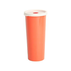 Venta al por mayor de elegantes vasos de agua de plástico de una sola capa con tapas selladas hechas de paja de trigo. - Product Image 4